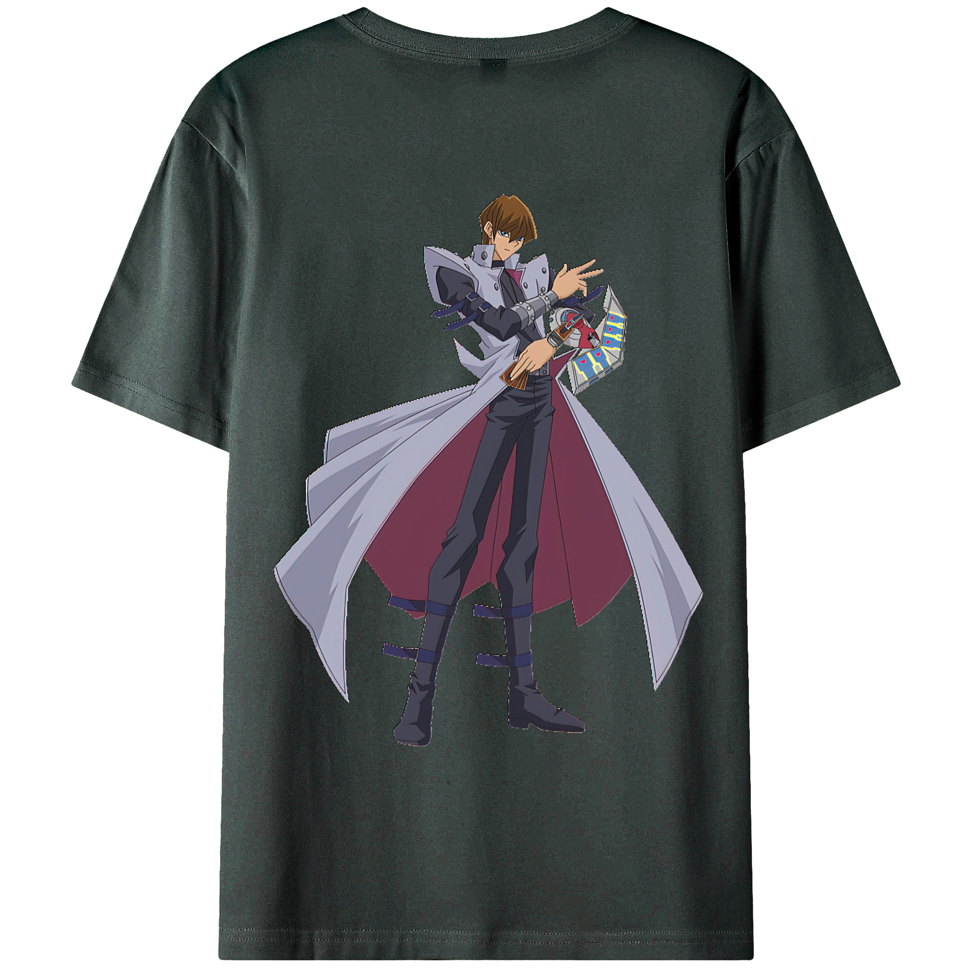 （画像用） 遊☆戯☆王 Yu-Gi-Oh! 綿100％ メンズ半袖Tシャツ（バックプリント） 通気性